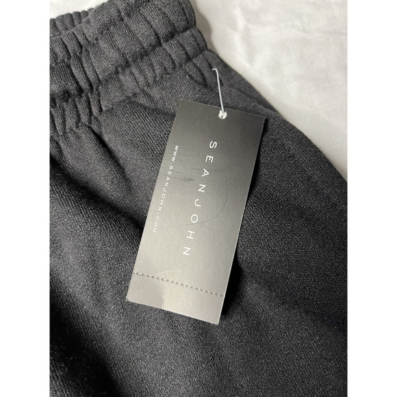 NWTA Sean John Shorts Men's Size 2XL Jet Black Pockets Draw String P Diddy - Picture 2 of 10